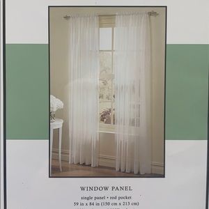 4 Sheer White Curtain Panels 59 x 84